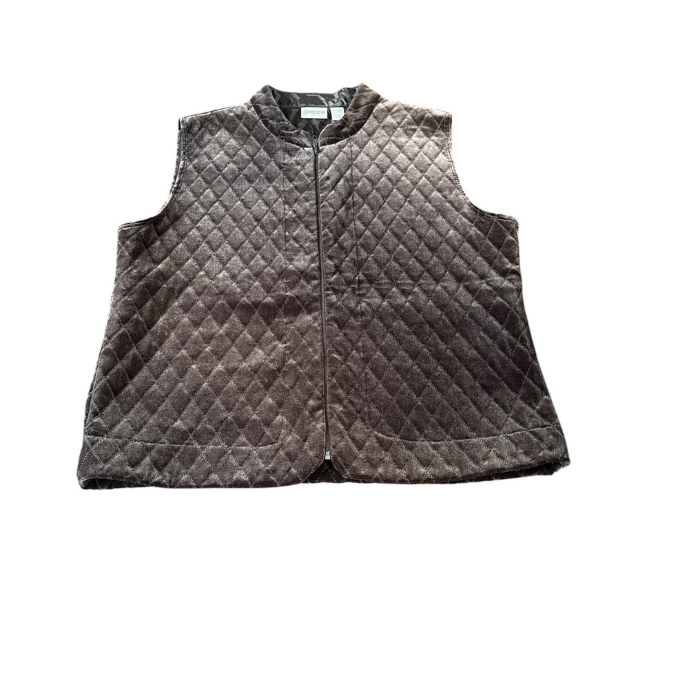 Chicos Brown Quilted Vest